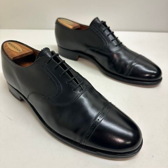 Crockett & Jones x Polo Ralph Lauren Black Calf Oxford Bench Made in England 9 - Picture 4 of 14